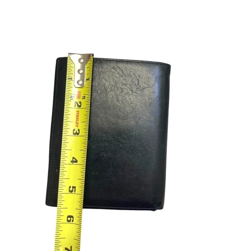 Coach vintage black leather travel wallet passport holder